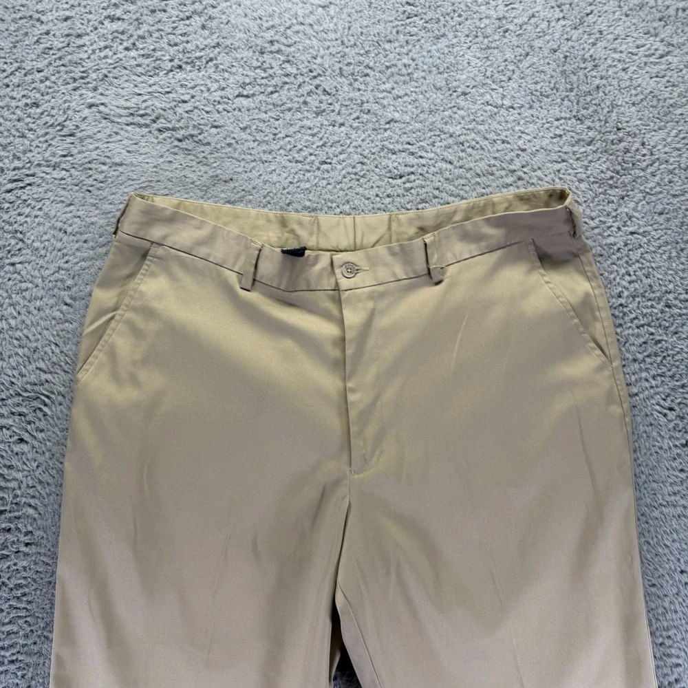Pebble Beach Pant Mens 38x32 Beige‎ Polyester Golf Performance Straight Stretch